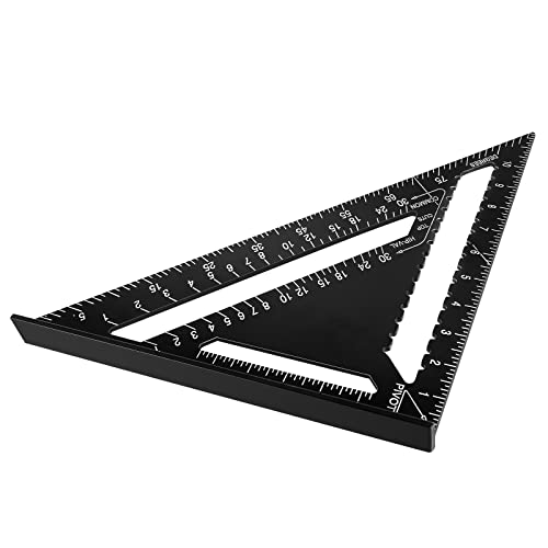 Beslands BL-12INCH-01 Aluminum 12-Inch Rafter Square Carpenter Measuring Layout Tool Alloy Metal Triangle Ruler Protractor For Woodworking And Carpentry (Imperial) thumb #4