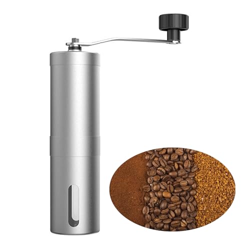 Jogcaw Manual Coffee Grinder, Multi Adjustable Settings, Portable Hand Coffee Grinder with Ceramic Burr & Detachable Hand Crank for Travel, Camping, Office, Espresso, Pour-Over and More