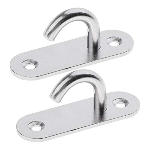 LOVIVER 4 peças M8 gancho de parede resistente aço inoxidável placa ocular acessório de barco náutic