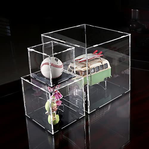 Image of Evron Display Case for Collectibles Assemble Clear Acrylic Box Alternative Glass Case for Display Action Figures Home Storage & Organizing Toys (6x6x6 inch; 15x15x15 cm)