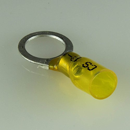 12-10 Ga. Heavy Duty Heat-Shrink Ring Terminals, 1/2