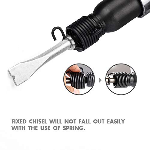 Monkey King Bar- 11pcs 0.401 Round Shank Air Hammer Bits Pneumatic Chisel- Chisel Pneumatic Hammers Bits Set for Air Hammer