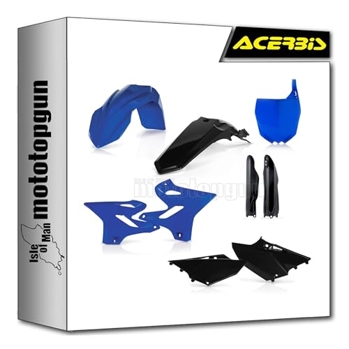 Kit cache carenage Yamaha YZ 250 plastique noir bleu pour carrosserie moto 2015-2017