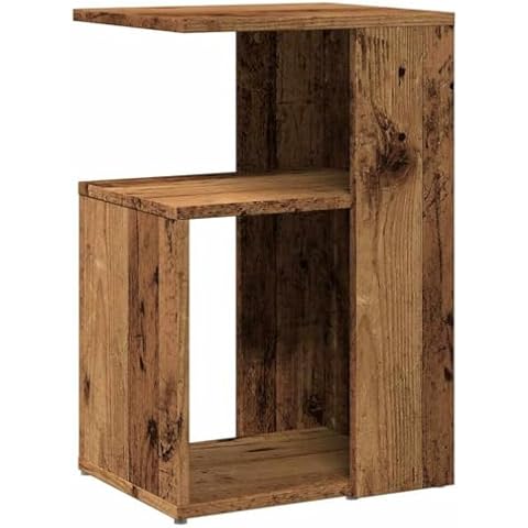 vidaXL Old Wood Coffee Table with Storage Cover