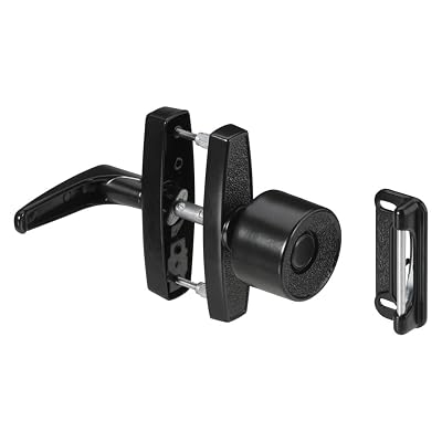 National Hardware N212-993 Screen and Storm Door Knob Latch Replacement Handle Black Zinc Die-Cast 5/8 in to 1-3/8 in Thick Doors 1-1/2 in 1-3/4 in 3 in Hole Spacing