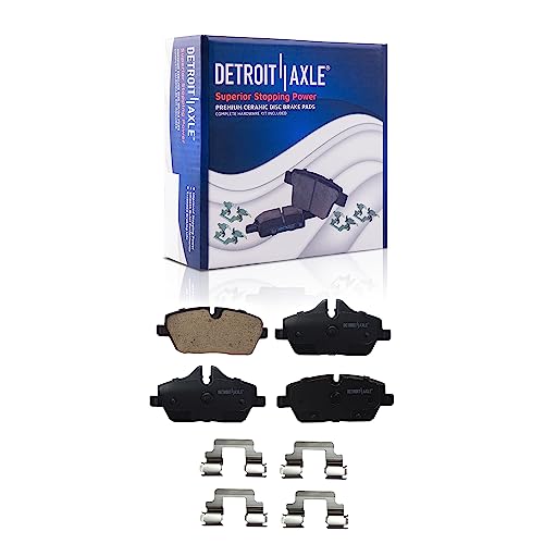 Image of Detroit Axle - Front Brake Pads for 2007-2024 Mini Cooper, Ceramic Brake Pads w /Hardware 2008 2009 2010 2011 2012 2013 2014 2015 2016 2017 2018 2019 2020 2021 2022 2023 Replacement