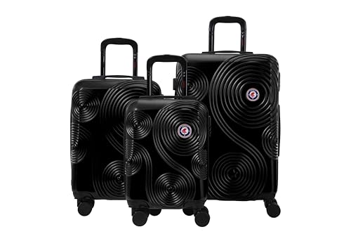 TRAVEL WORLD GPS Lot de 3 Valises Cabine – Extra Petite + Petite + Moyenne 60% ABS Neuf 40% ABS...