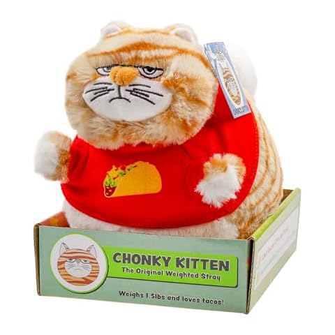 Attatoy Chonky Kitten Plush, Mini Fat Kitty Cat Stuffed Animal Toy Cover