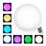 16'' LED Ball Light, Multi RGB Color Changing Light,YUMEITECH Wireless Floating Pool Light with Remote Control Rechargeable, Indoor Outdoor Night Light Living Garden Light Décor
