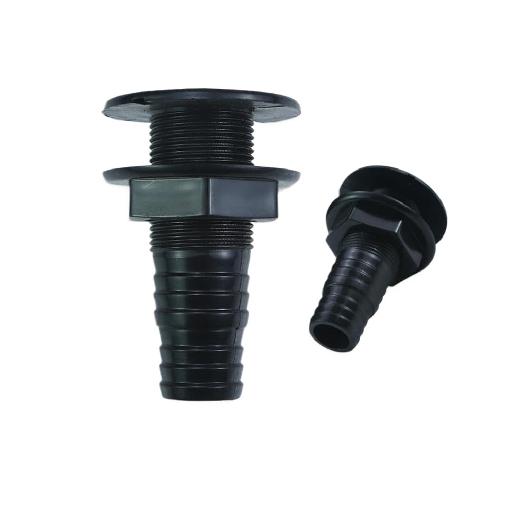 Pwuwarrkg Onecolor Abs Plastic Thru-Hull Connector For 5/8 Inch 3/4 Inch 1-1/2 Inch Hose Drain Scupper Outlet Bilge Pump Plumbing Fitting