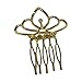 Fityle Small Crown Mini Tiara with Comb Hair Clip Rhinestone Wedding Pageant Banquet Prom Party Costume Prop - Rose Gold, 4.7 x 4.3 x 3 cm