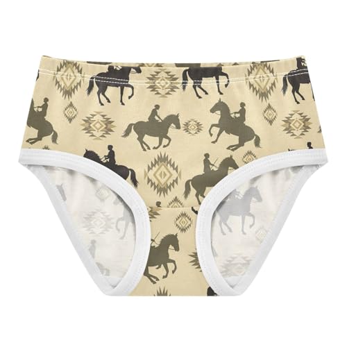 Joisal Toddlers Underwear Floral 2t Cotton Girl Panties Cute Funny Briefs Undies Kids Black Riders Horse Brown
