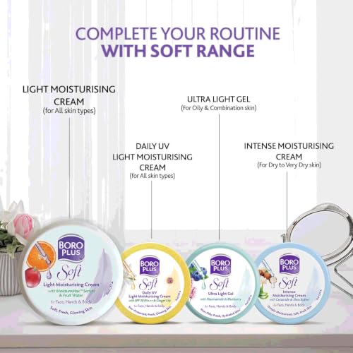 Image of BoroPlus Soft Light Moisturising Cream|Light & Non-sticky|Provides 24 hour moisturisation | For Soft Fresh Skin 200 ml