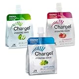 Chargel Variety Value, Caffeine-Free Instant Energy Gel Running, Biking, Workout, Hiking Essentials for Women & Men, Gifts for Runners - Carbs Vitamins, Gluten Free - Pack of 18 Gels - 6.35oz Each