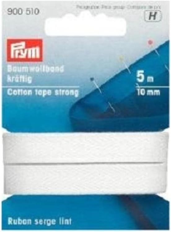 Prym Cotton Ribbon Strong 10 mm White