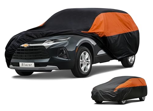 Image of GUNHYI Chevrolet Car Cover Custom Fit Chevrolet Chevy Blazer Waterproof All Weather for Automobiles, Lightweight Full Exterior Cover Outdoor Sun UV Rain Dust Snow Wind Protection.