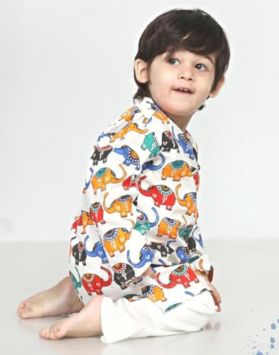 Image of POLKA TOTS 100% Cotton Elegant Traditional Dhoti Kurta Set for Baby Boys | Ultra-soft Cotton Ethnic Dress for Festivals and Weddings | Traditional Angrakha Dress for Kids Boys