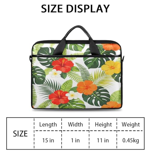 Bolsa para laptop con hojas coloridas 15 pulgadas miniatura 2