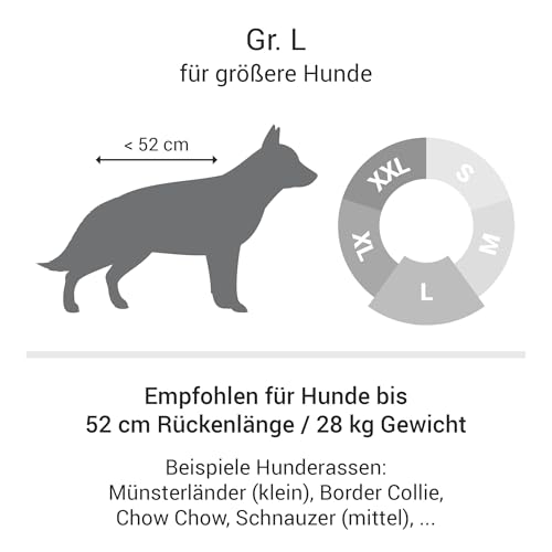 Doctor Bark Hundebett Orthopädisch - Waschbar bis 95°C, Geruchsfrei & Hygienisch - Kuscheliger Hundekorb Mittelgroße Hunde mit Hundematratze (L - 90x80 cm, Grau)