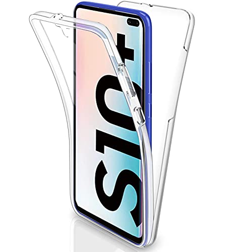 Image of Galaxy S10 Plus Case, Samsung Galaxy [S10+] (6.4") Shockproof Front and Back Clear Gel Case. Transparent Protective 360 Protective Cover