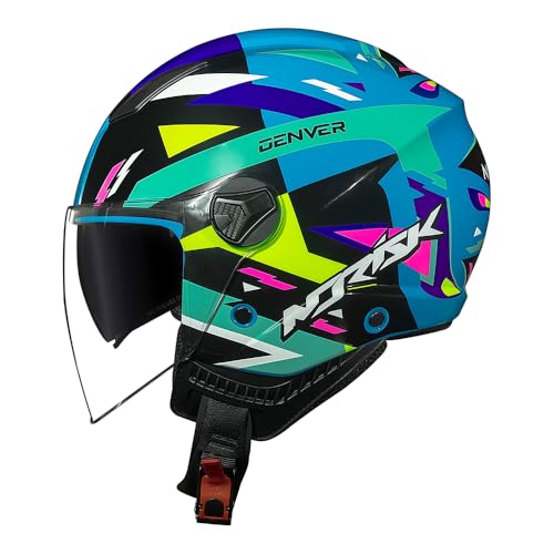 Capacete Norisk Aberto Orion SV Denver Verde Água Brilhante (56)