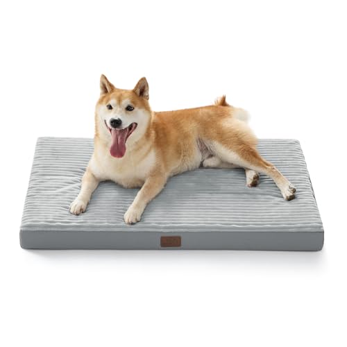 Bedsure Dog Beds Large Sized Dog- Orthopedic Pet Beds with Removable Machine Washable Cover, NOT Waterproof Egg Crate Foam Puppy Pad, Suitable for Pet Up to 50 lbs, 35"x22"