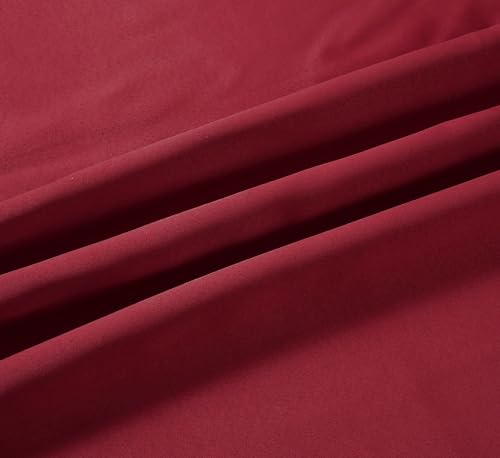 Image of LaVichitra 2 Pieces Solid Premium Blackout Curtains - Thermal Insulated, 3 Layered, 100% Opaque Window - 4 feet, Maroon
