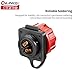 CNLINKO YM-24 3 PIN Industrial Waterproof Connectors, IP68 Circular Connector, PBT Plastic Shell Quick Plug Aviation Connector, M24 Panel Mount Flange Socket (3 Pin)