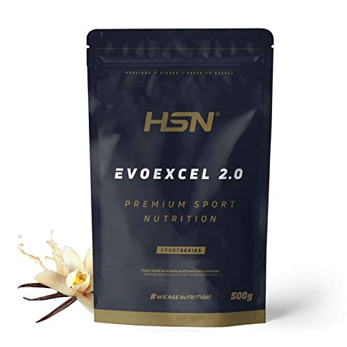 HSN Sports Whey Protein Isolate + Concentrate Evoexcel 2.0, Sin Gluten, Apto Vegetariano, Sabor Vainilla, 500 gr (HSNS-EEX5002VA)