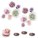 BOSPHORUS Dehnbare Silikondeckel +3er Pack Sink Drainer, 12 Teiliges Silikon Stretch Deckel-BPA Free Wiederverwendbar Silikon Abdeckung, Universal Silikon Deckel für TöPfe, GläSer, Dosen, Bowl
