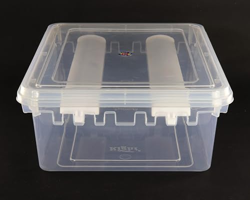 Image of NMII Plastic Bangle Storage Chudi Box | Transparent Multipurpose Jewelry Organizer with Secure Lid & 2 Rods for Bangles | Durable & Lightweight | Perfect for Bangles, Bracelets & Kada for Home, Travel