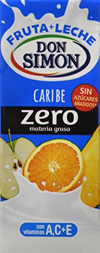 Don Simón Fruta + Leche Caribe zero materia grasa sin azucares añadidos, pack 6 x 200ml