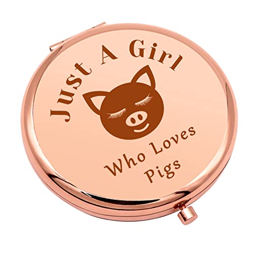 Cute Pig Gifts for Girls Funny Pig Compact Makeup Mirror for Friend Sister Pigs Lover Gift for Girl Women Animal Lover Gift Folding Makeup Mirror for Daughter Niece Cousin Birthday Graduation Gifts