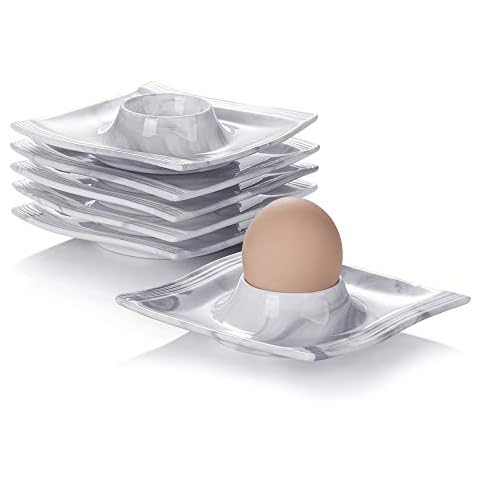 MALACASA Flora Huevera de Porcelana Cover