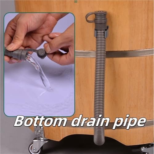 Cubeta para baño de pies de madera con tapa y masaje portátil miniatura 5