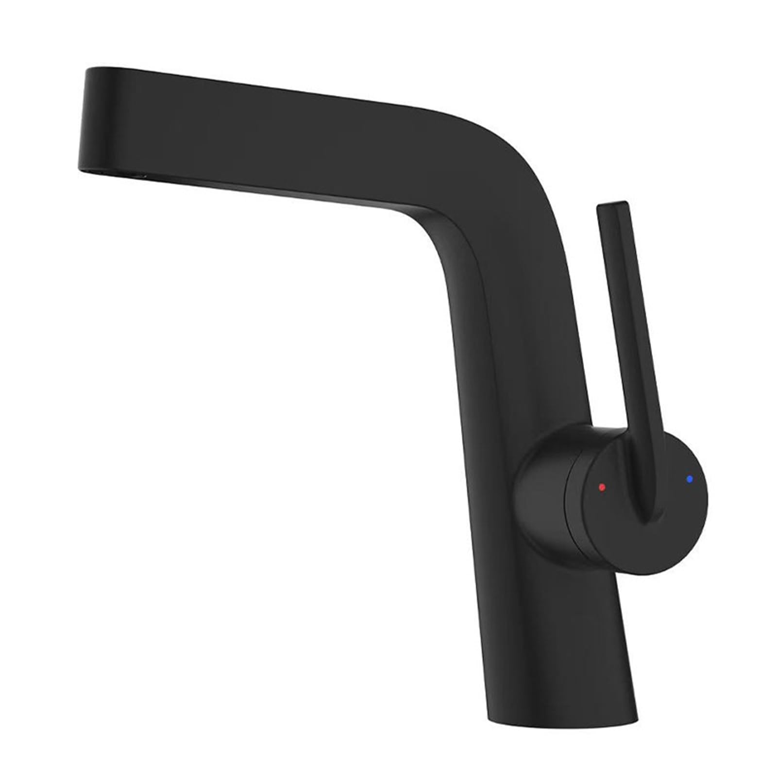 Biaoteng Black Modern Mixer Tap Bathroom Sink Hot And Cold Taps For Bathroom Basin Brass For Bathrooms
