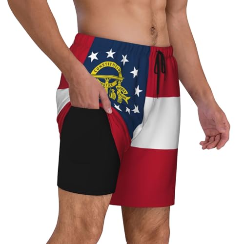 Short de bain homme Géorgie anti irritation avec boxer de compression