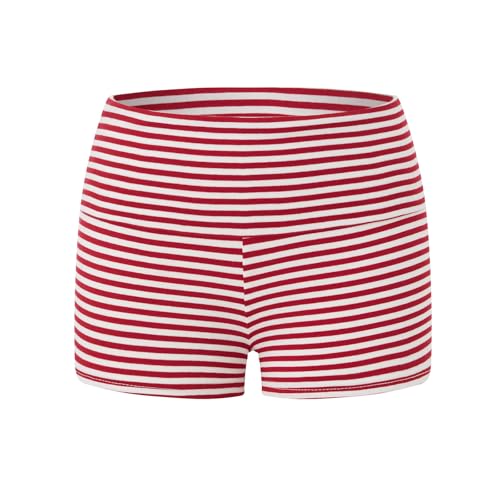 Image of Women Fold Over Mini Shorts Y2K Lounge Pajama Bottoms Low Rise Booty Shorts
