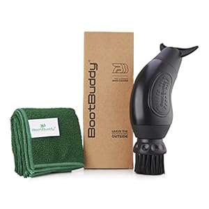 Boot Buddy 2.0 Boot & Shoe Cleaner Brush With Towel (Black): Clean Walking & Hiking Boots, Golf Shoes, Football Boots…