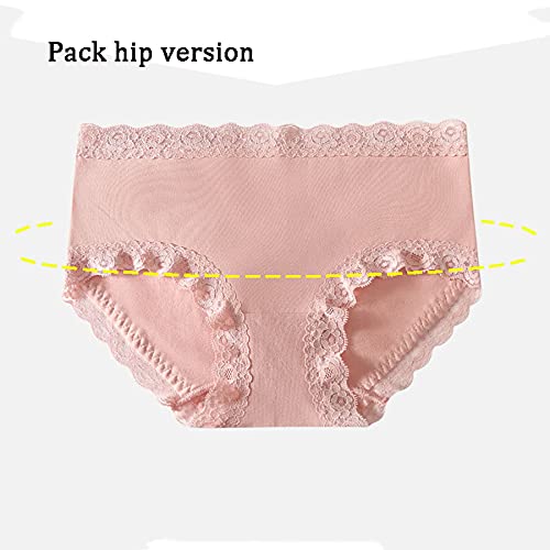 Culottes en dentelle lot de 6 WENJUN taille L coton extensible multicolore