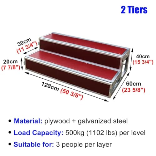 Choir Stage Risers - Soporte de música de metal contrachapado antideslizante, 50 pulgadas de largo para bodas y conciertos