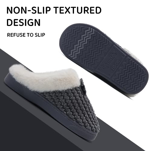 Image of WateLves Girls Slippers Memory Foam Toddler Kids Comfort Wool-Like Plush Fleece Lined House Shoes for Indoor & Outdoor