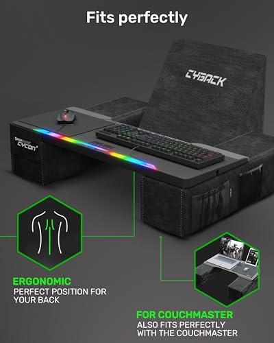 Image of Couchmaster CYBACK, Ergonomic Gaming Lumbar Pillow with Memory Foam, Back Cushion for Optimal Comfort in Couch & Bed