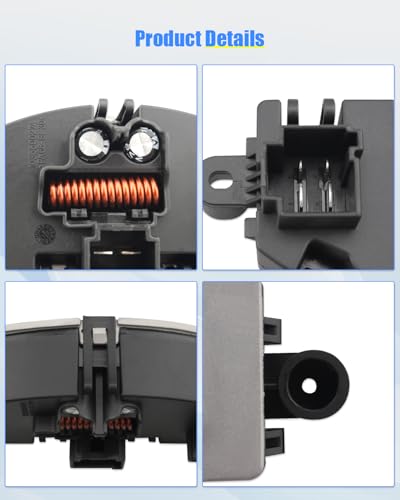 Image of 68223049AA HVAC Blower Motor Resistor Fit for Jeep Cherokee 2014-2021, Fit for Chrysler 200 2015-2017 for Compass 2018-2019 Replace 68537999A RU870 JA1995 RU-870 984-497