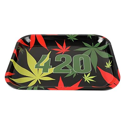 NERANENA Extra Big Metal Tray 13.3" x 10.7" (420 Black - Large Size) Cover