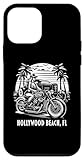 Fácil instalación Carcasa para iPhone 12 mini Hollywood Beach Florida Motocicleta Hotrod Diseño Vintage