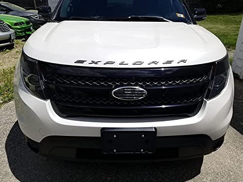 Image of SANRILY 9 Inch Silver Oval American Flag Emblem for Ford F150 F250 F350 9 inch x 3.5 inch Decal Badge Nameplate for Ford Edge Explorer Ranger Car Emblem Replacement Cover