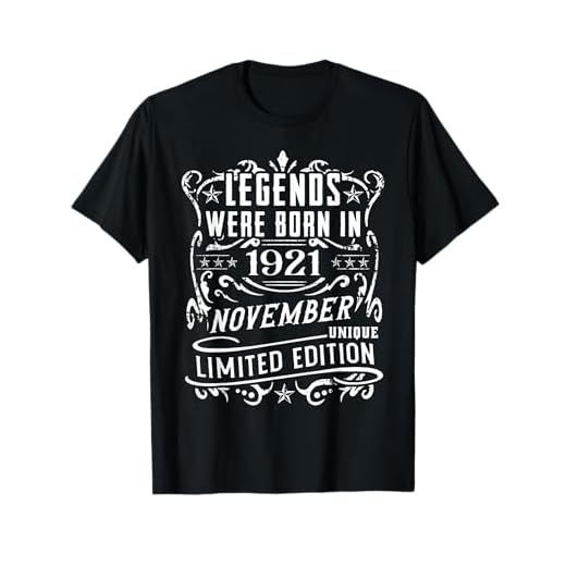 Cumpleaños Noviembre 1921 Edición Limitada Regalo Vintage Camiseta