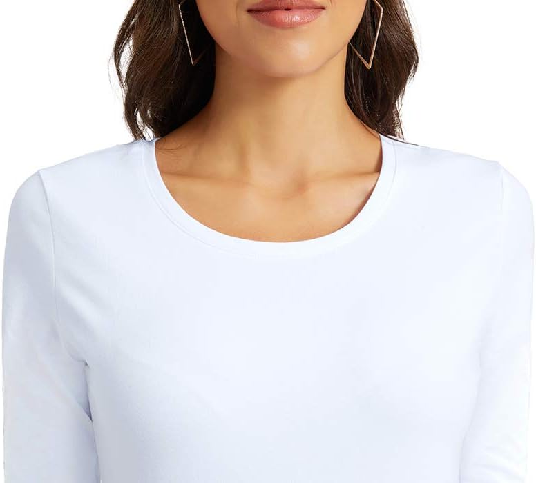 Women's Basic Half Sleeve Crew Neck T-Shirt Casual Solid Slim Cotton Top - Image 3