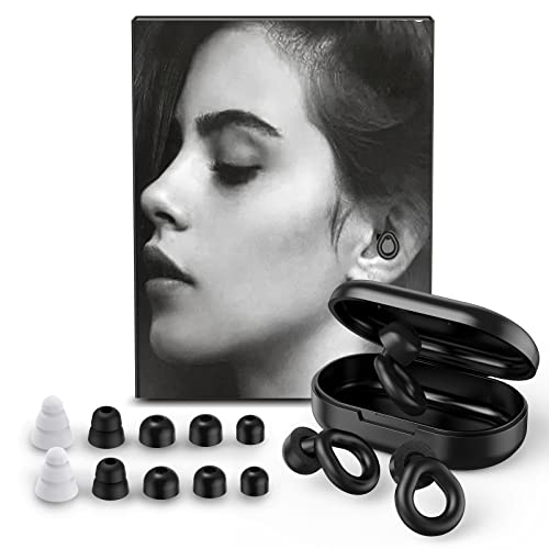 Behozel Bouchon D'oreille pour Dormir, Bouchon D'oreille Anti Bruit Réutilisables et Lavables, Protection Auditive pour Concert, Sommeil, Avion, Musique, Fêtes, Natation (avec 3 Paires de Filtres) Cover